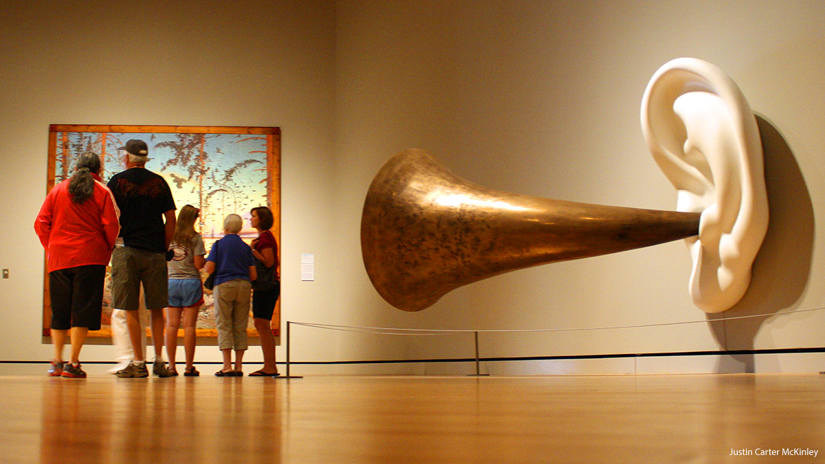 Crystal Bridges Museum - Eavesdropping Ear - What are they saying?