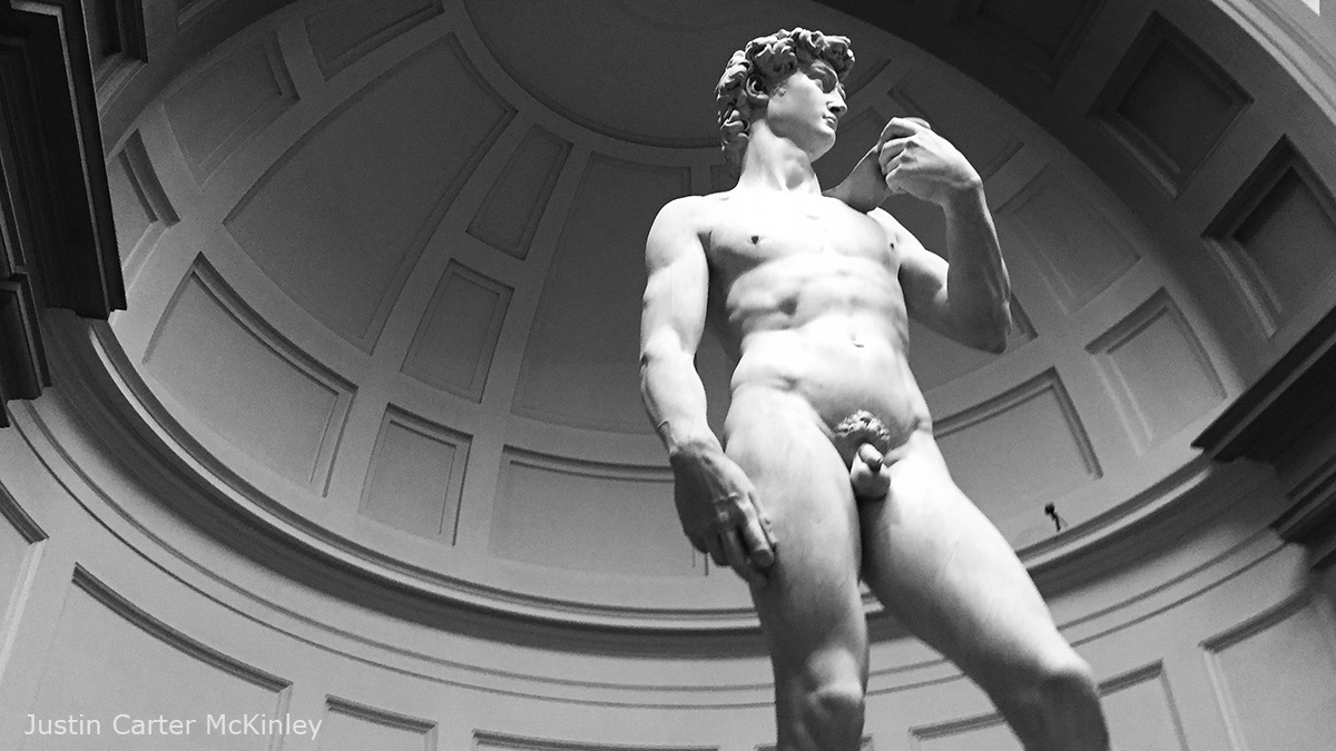 Cinematic Italy - Black and White - Michelangelo's David in Florence